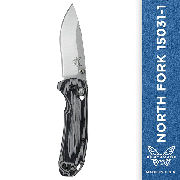 Benchmade North Fork 15031-1, Satin Plain, G10