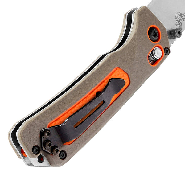Benchmade Grizzly Ridge 15061, Satin Plain, Orange