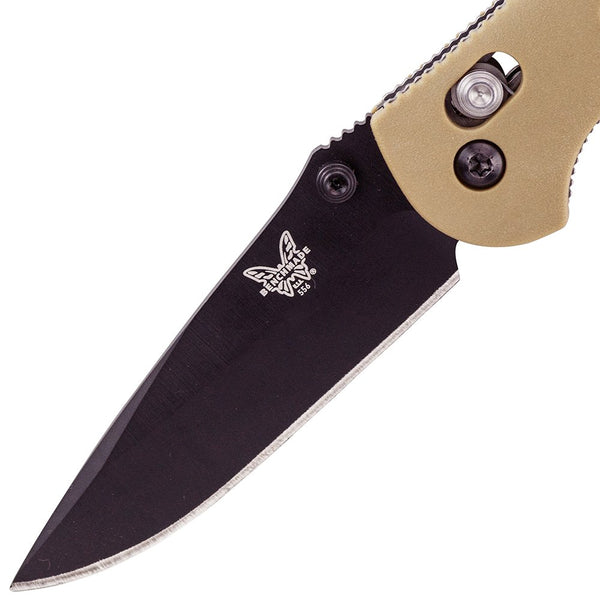 Benchmade Mini-Griptilian 556BKSN, Black Plain, Sand