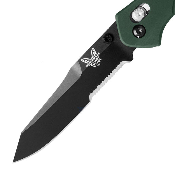 Benchmade Osborne 940SBK, Black Serrated, Black