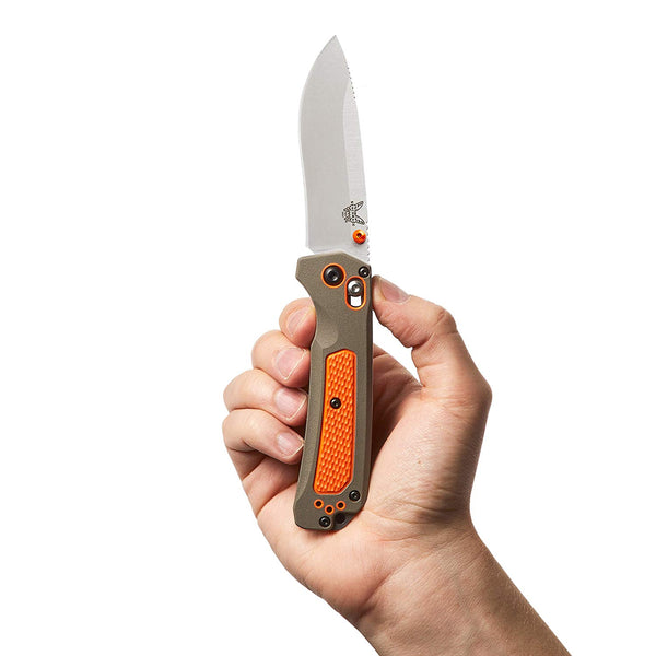 Benchmade Grizzly Ridge 15061, Satin Plain, Orange
