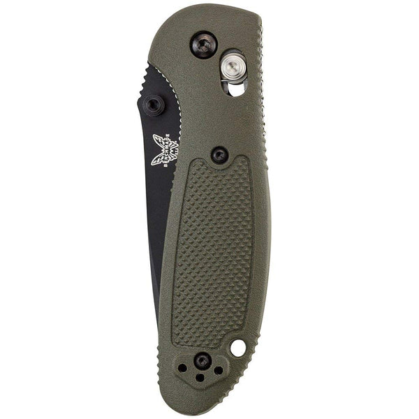 Benchmade Mini-Griptilian 556SBKOD, Black Serrated, Olive