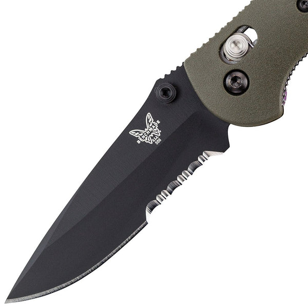Benchmade Mini-Griptilian 556SBKOD, Black Serrated, Olive