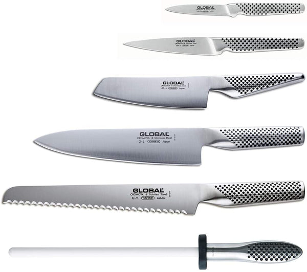 Global G-79587AU, 7 Piece Takashi Knife Block Set