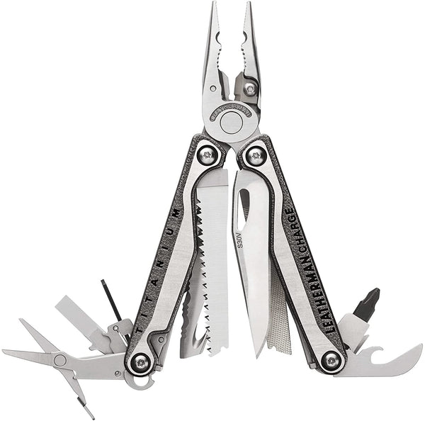 LEATHERMAN, Charge Plus TTi Titanium Multitool with Scissors and Premium Replaceable Wire Cutters, Stainless Steel